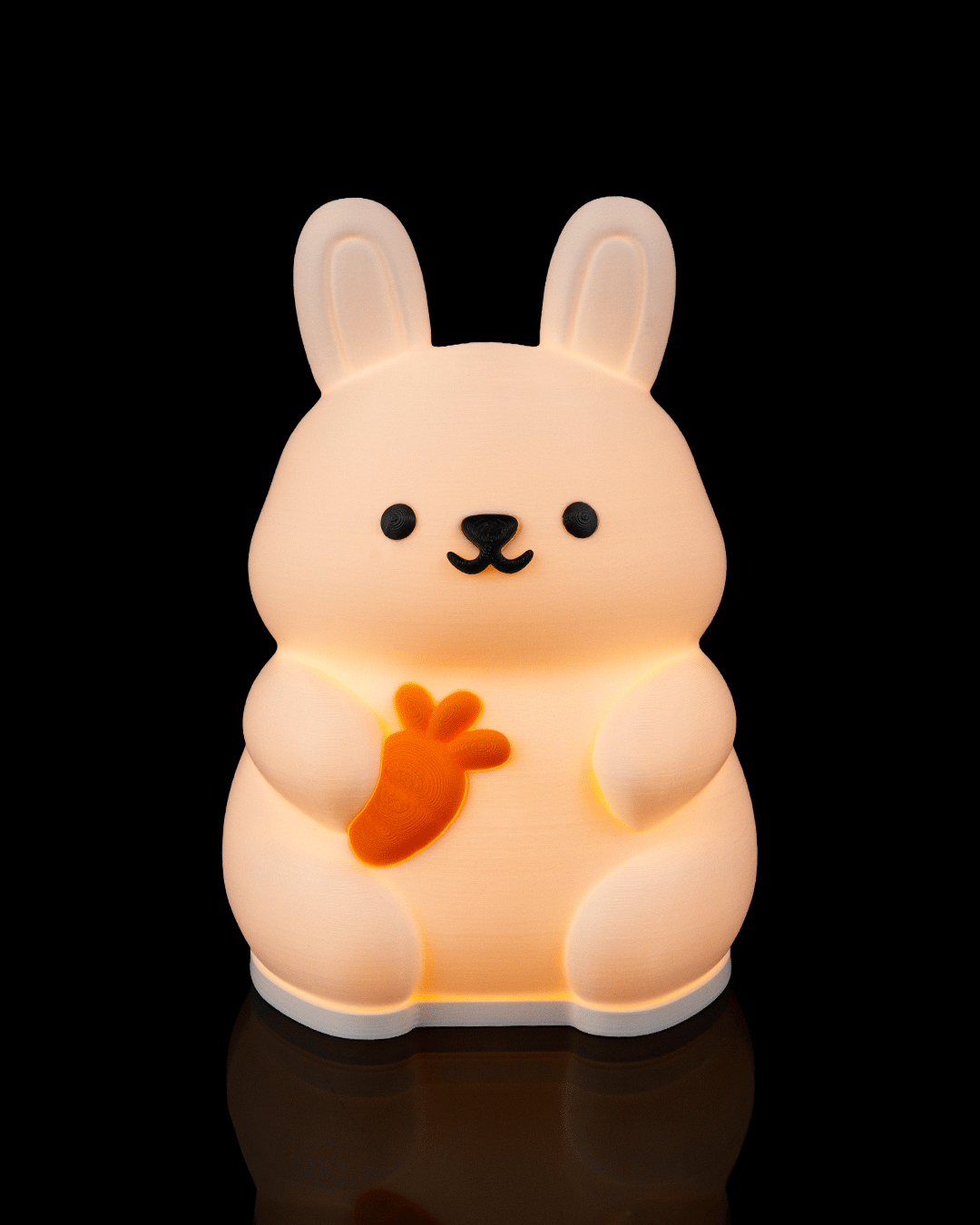 Candeeiro de Mesa Coelho 3D – Luz de Presença Infantil LED USB