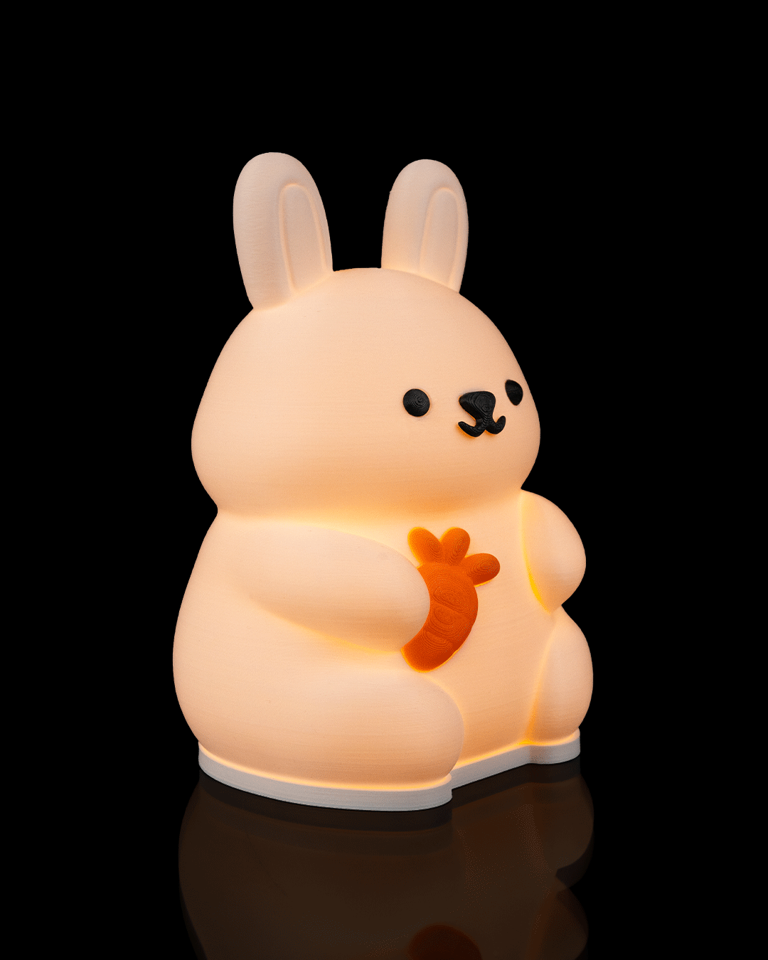 Candeeiro de Mesa Coelho 3D – Luz de Presença Infantil LED USB