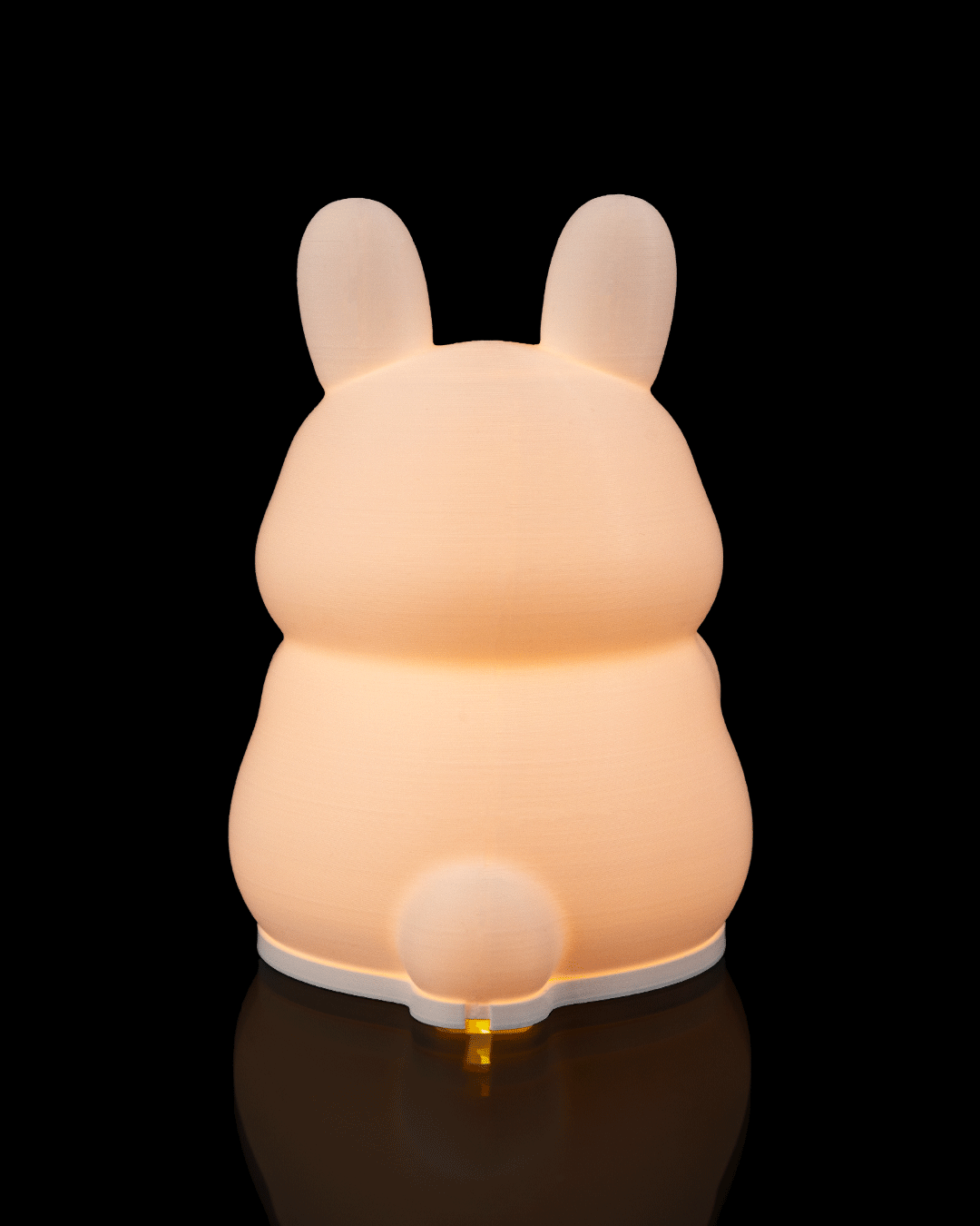 Candeeiro de Mesa Coelho 3D – Luz de Presença Infantil LED USB
