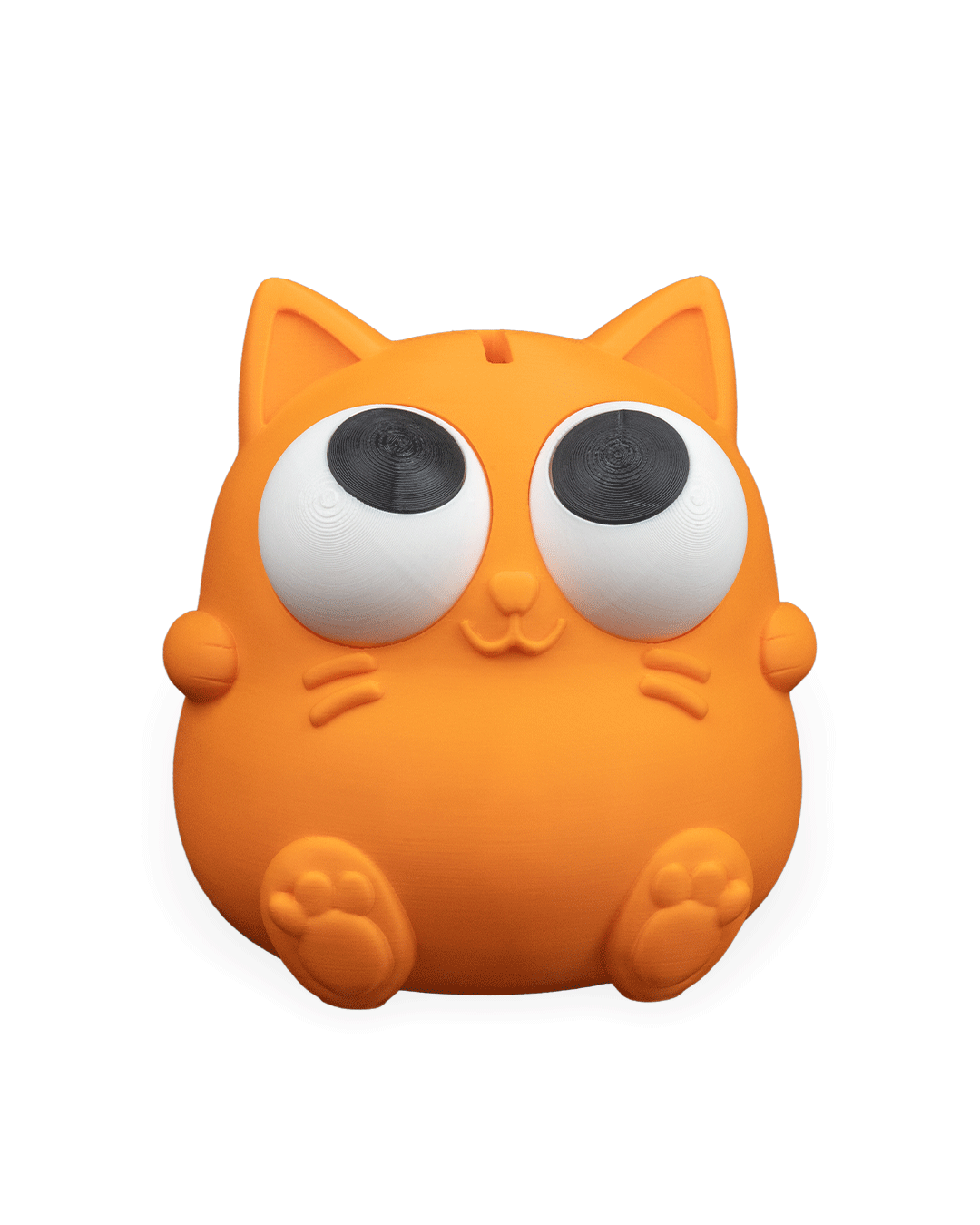 Mealheiro Gato Laranja 3D – Porquinho de Poupança Decorativo