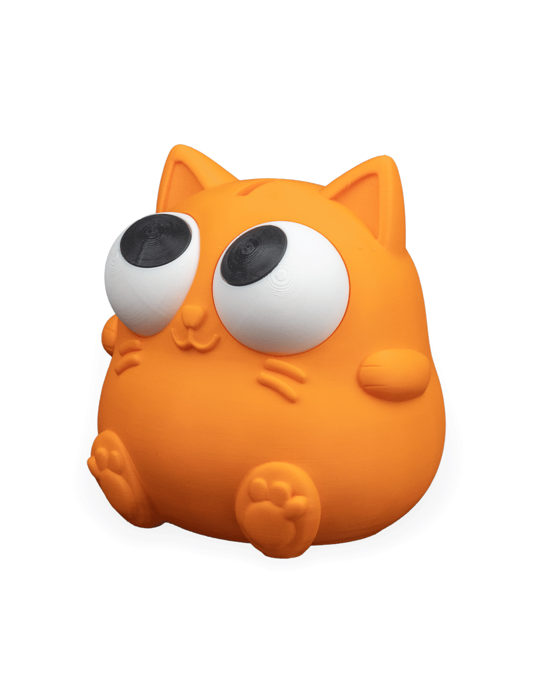 Mealheiro Gato Laranja 3D – Porquinho de Poupança Decorativo