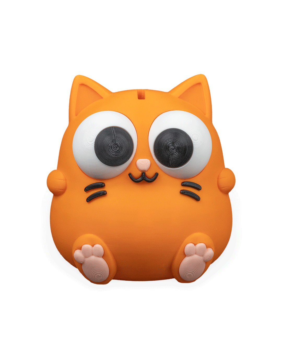 Mealheiro Gato Laranja 3D – Porquinho de Poupança Decorativo