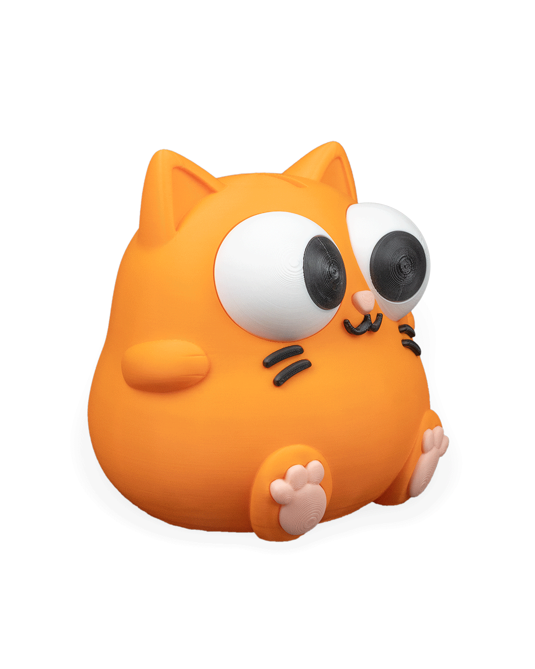 Mealheiro Gato Laranja 3D – Porquinho de Poupança Decorativo