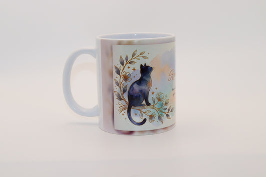 Caneca de Cerâmica Cat Lover "Ronrom com Garras e Bigodes"