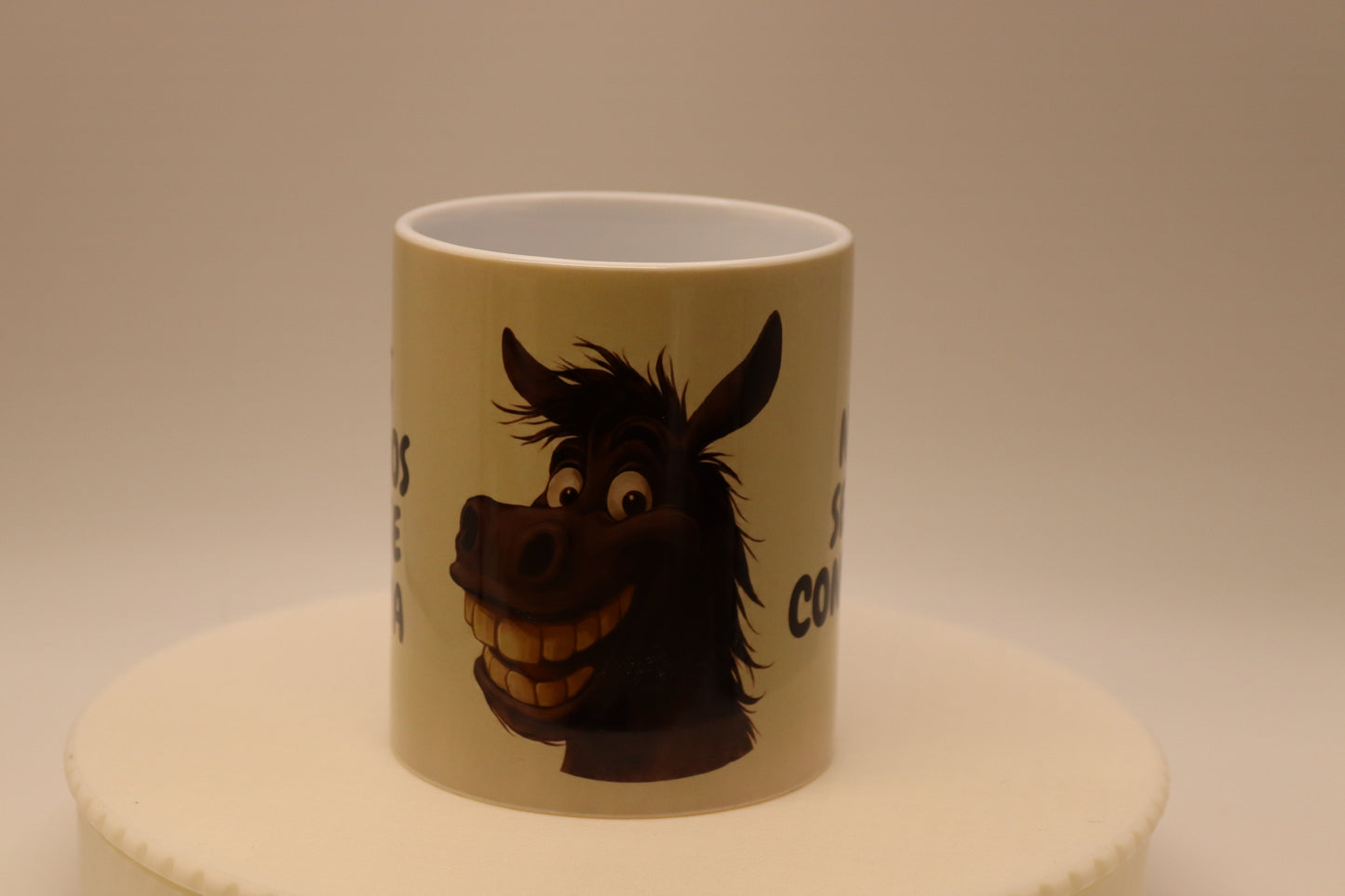 Caneca Sarcástica "Aos Burros Dá-se Palha, Não Se Dá Conversa"