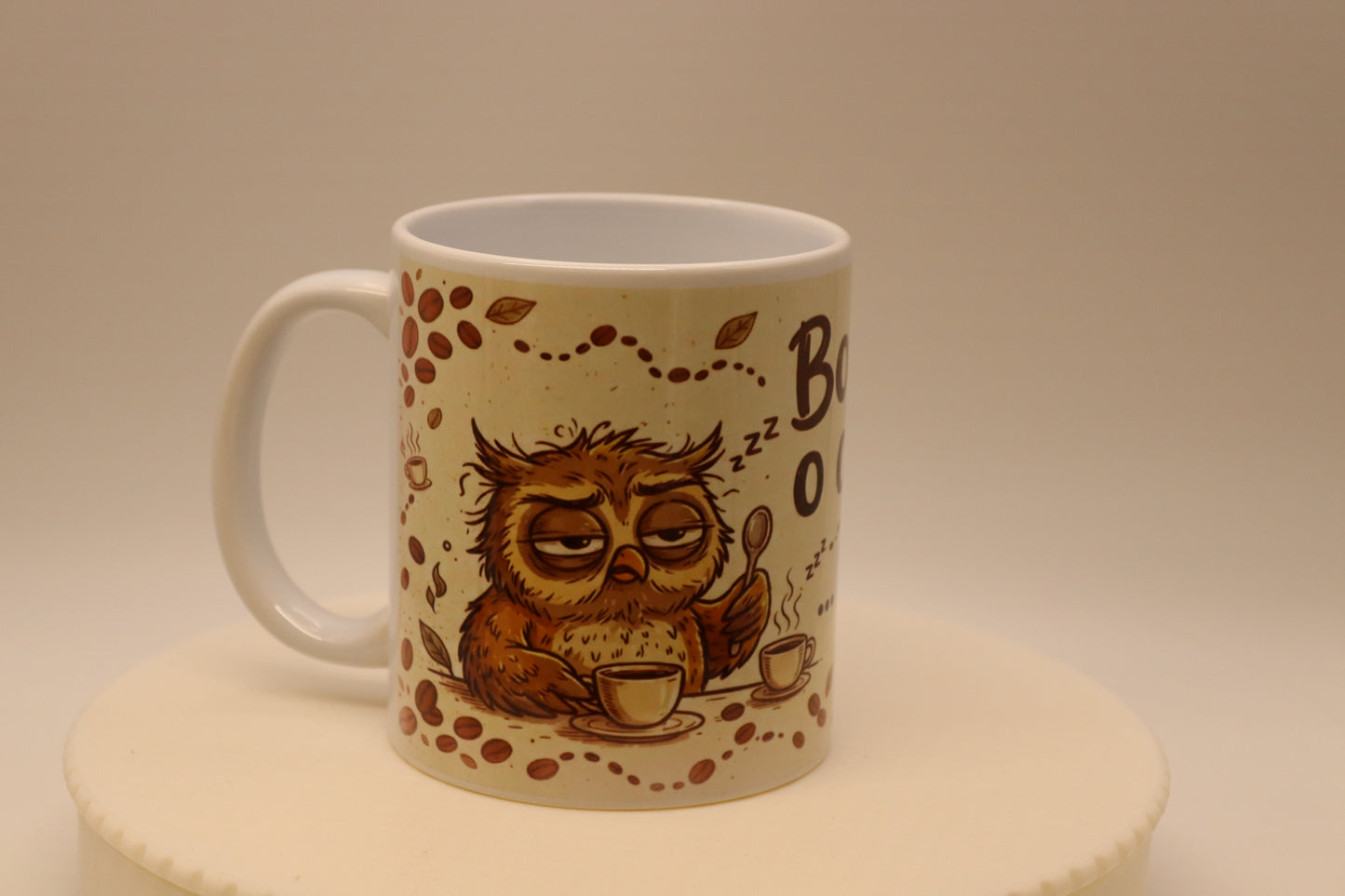 Caneca Coruja "Bom Dia... Só Depois do Café!"