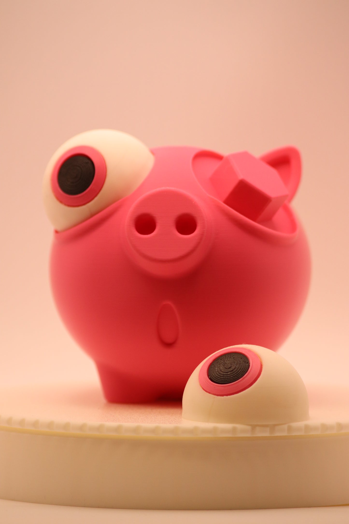 Mealheiro Divertido Porco Rosa 3D – Decoração e Poupança