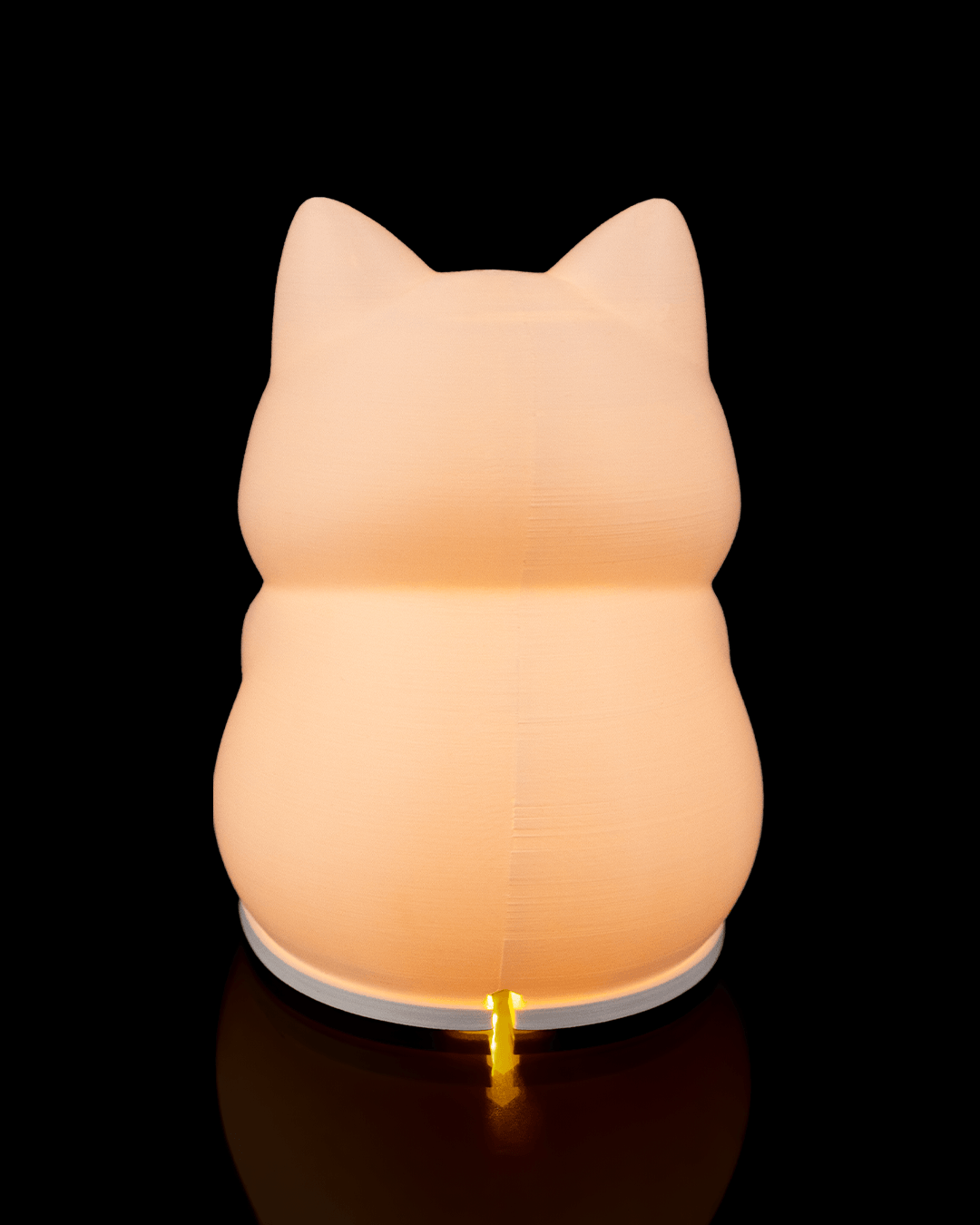 Candeeiro de Mesa Gato 3D com Peixe – Luz de Presença LED USB