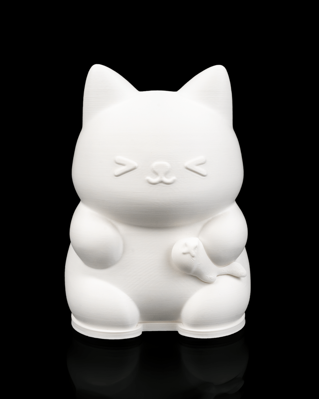 Candeeiro de Mesa Gato 3D com Peixe – Luz de Presença LED USB