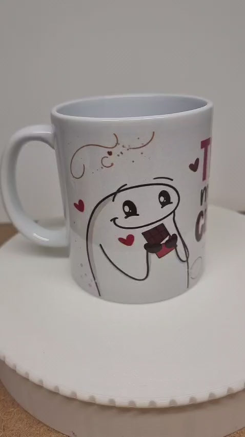 Caneca Divertida Romântica — "Te Amo Mais Que Chocolate"
