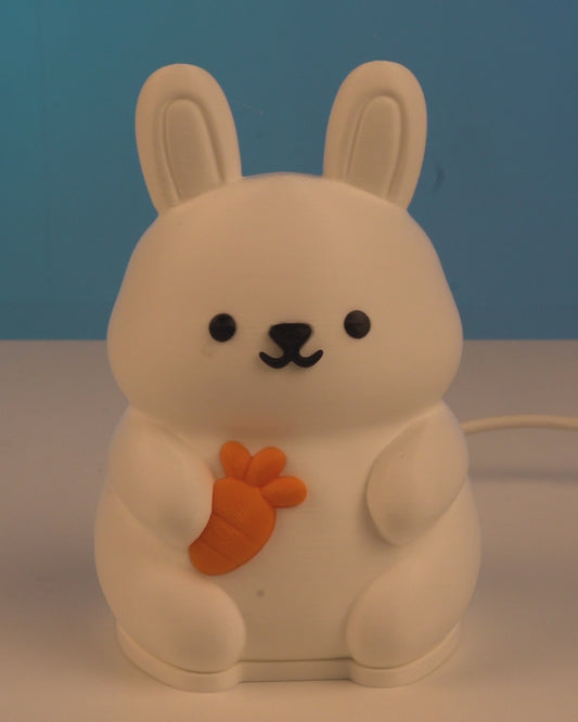Candeeiro de Mesa Coelho 3D – Luz de Presença Infantil LED USB