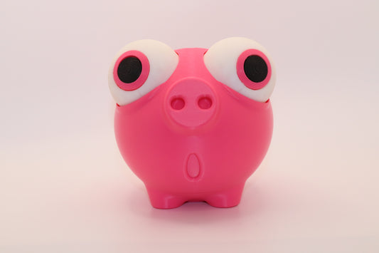 Mealheiro Divertido Porco Rosa 3D – Decoração e Poupança