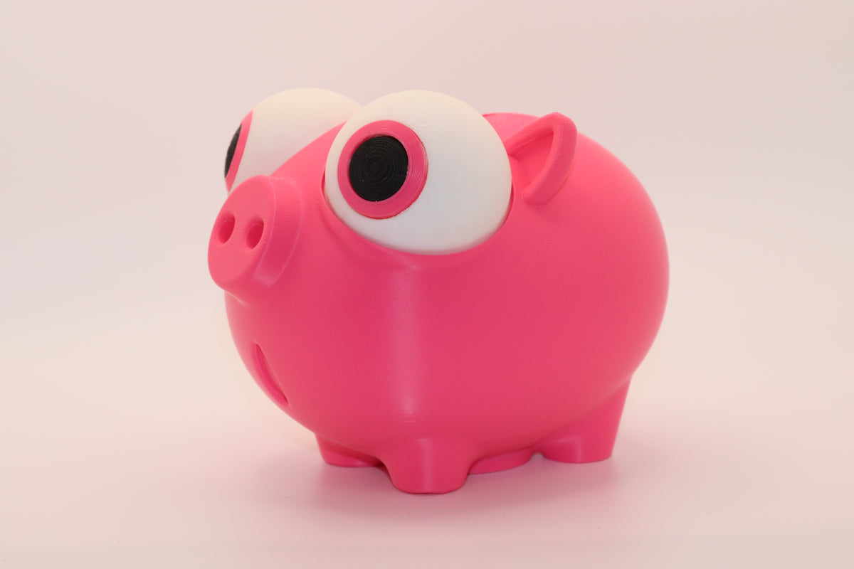 Mealheiro Divertido Porco Rosa 3D – Decoração e Poupança