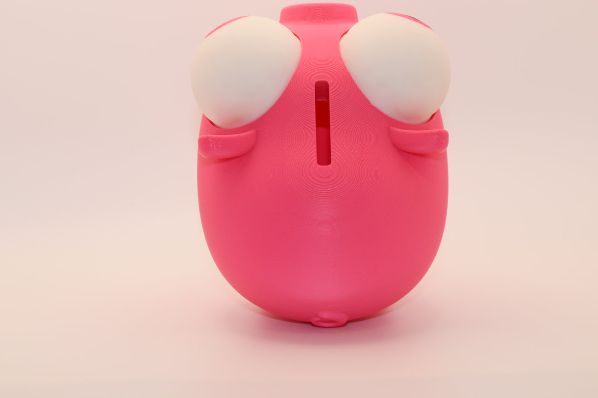 Mealheiro Divertido Porco Rosa 3D – Decoração e Poupança