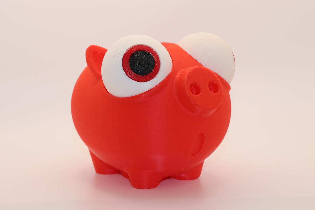 Mealheiro Divertido Porco Rosa 3D – Decoração e Poupança